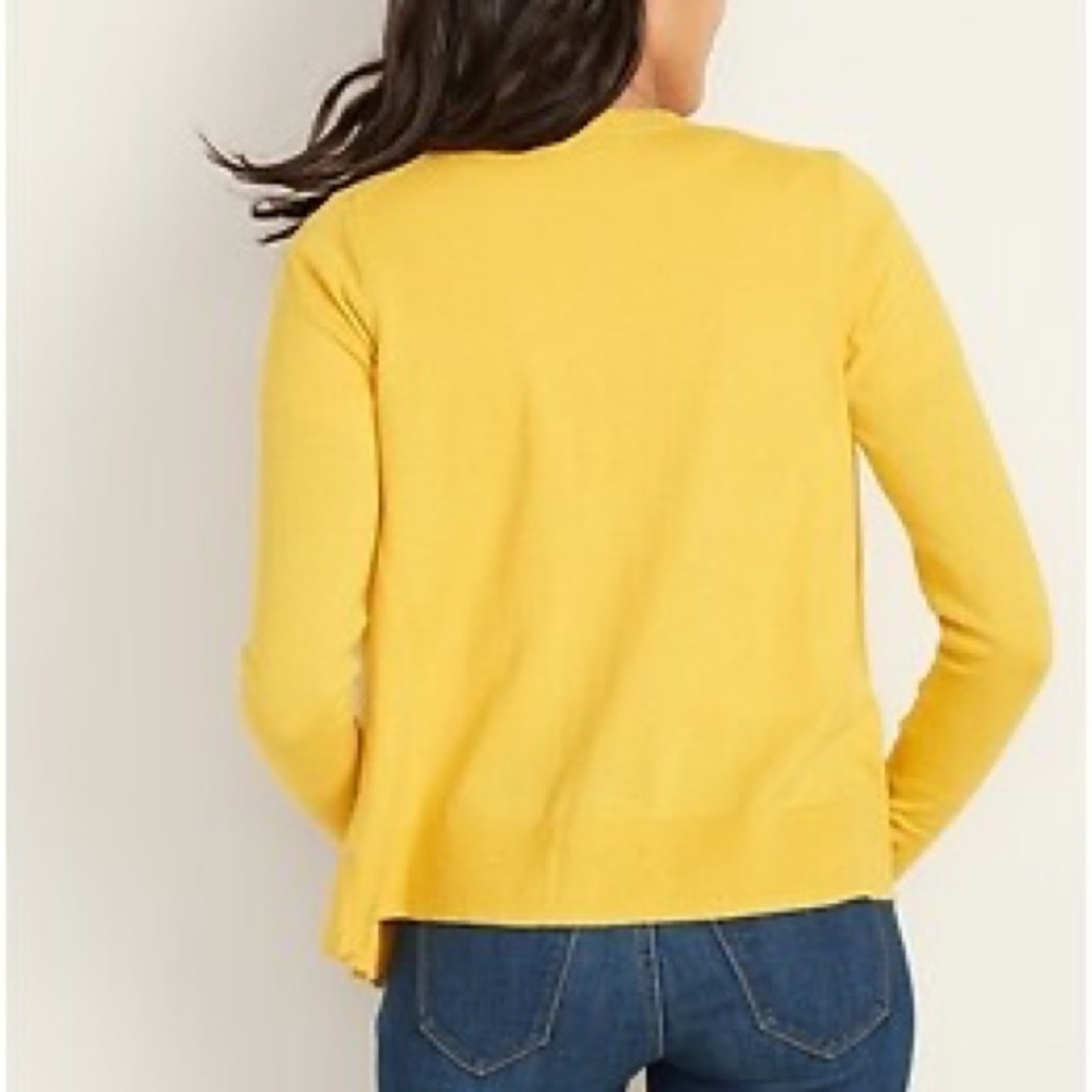 Old Navy Mustard Yellow Crewneck Cardigan Button Up Sweater - Picture 2 of 9